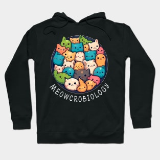 Meowcrobiology - Funny Microbiology Science Cat Lover Hoodie